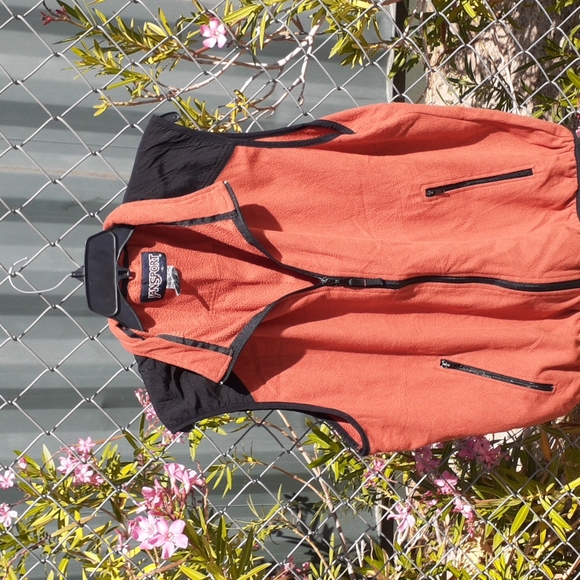 Jansport Soft Orange & Black Vest, Size XL - Picture 8 of 8